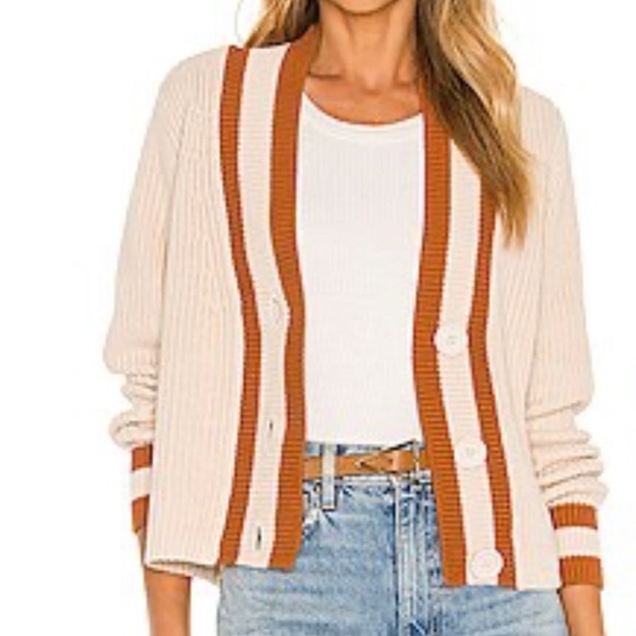 525 Varsity V Neck Cardigan - Picture 4 of 11